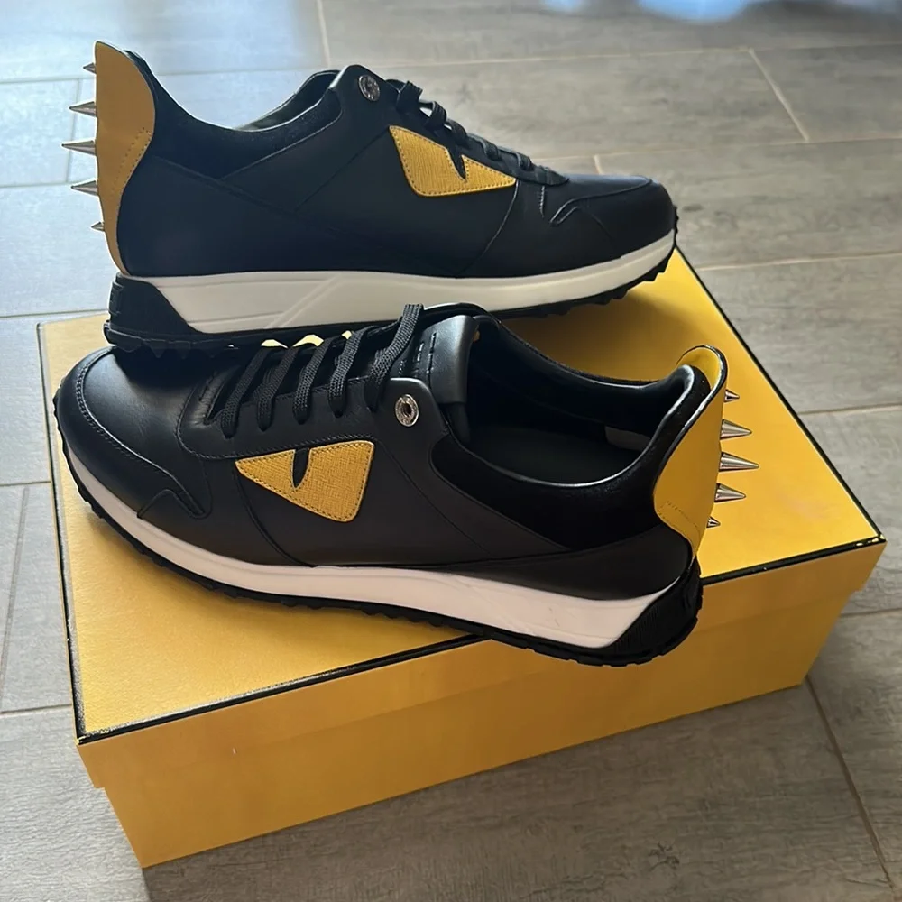 Fendi | Shoes | Nwt Fendi Monster Runner Spike Back Leather Eyes